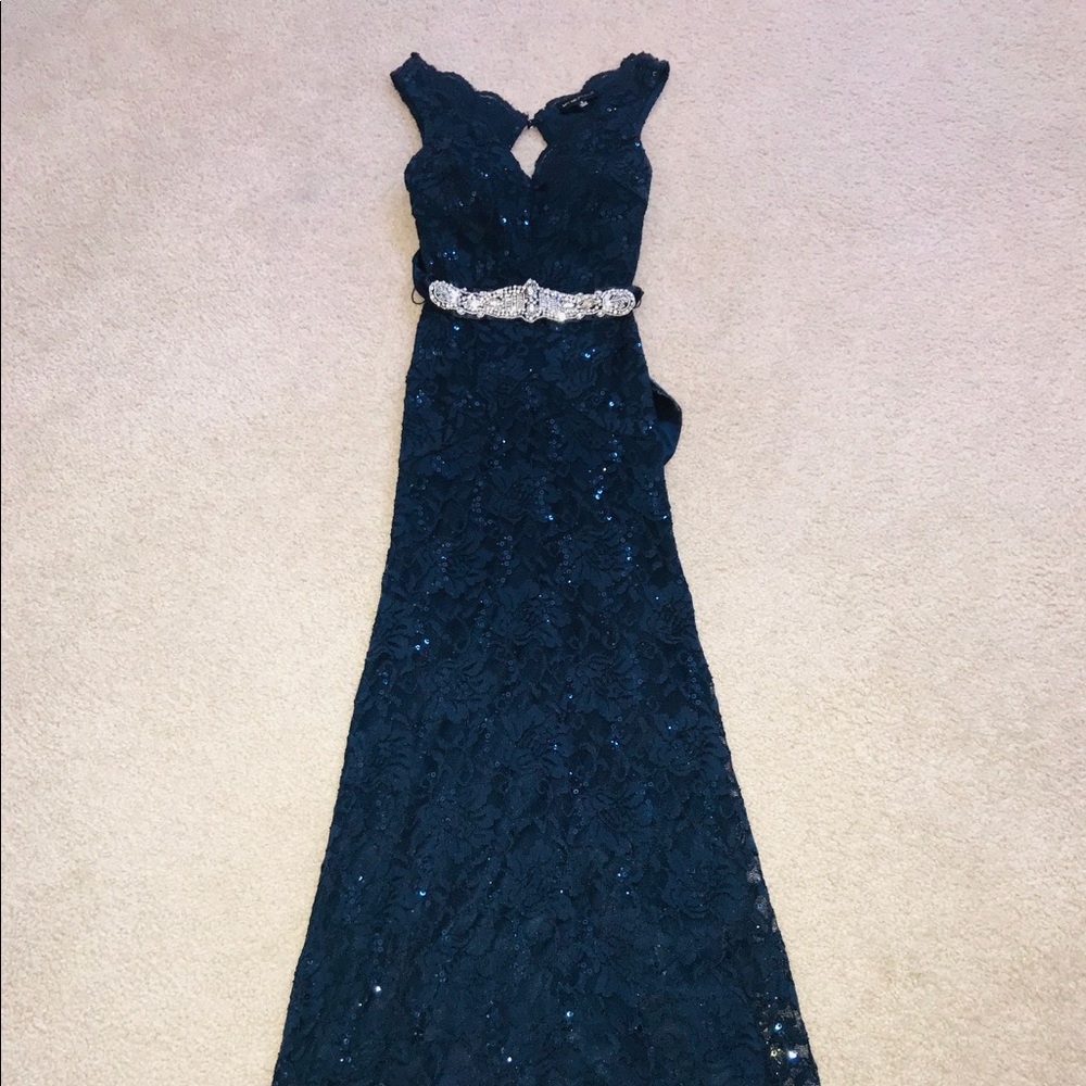 Long Lace Evening Dress